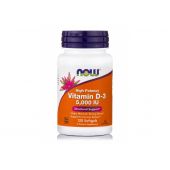 Now Foods Vitamin D-3 Βιταμίνη για Ανοσοποιητικό 5000iu 120 μαλακές κάψουλες