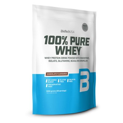 Biotech USA 100% Pure Whey Πρωτεΐνη Ορού Γάλακτος Χωρίς Γλουτένη με Γεύση Σοκολάτα 1kg 5999066121809